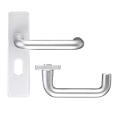 ZOO Return To Door Lever Handle On Oval Lock Backplate FD30/60