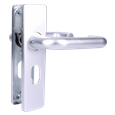 ZOO Return To Door Lever Handle On Oval Lock Backplate FD30/60