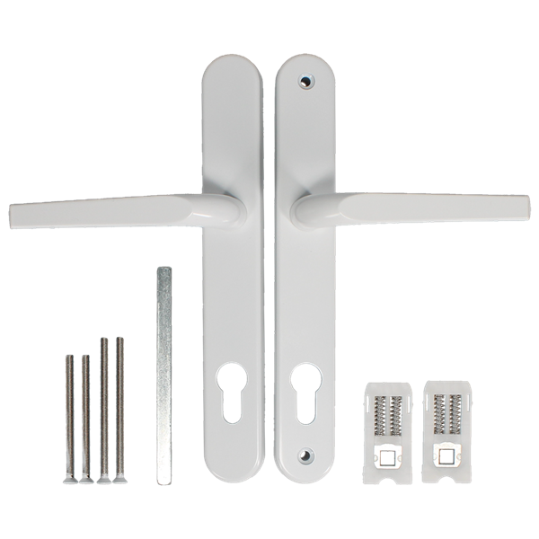 ASEC Evo Sprung Lever/Lever Multipoint Door Handles 92mm PZ 242mm Backplate 210mm Fixings