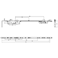 FUHR Stable Door Lock 1 Hook & 1 Roller Type 3 Top Section