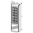 ASEC Proximity Reader & keypad Slim With Flying lead - External Use