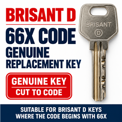 Brisant D 66X Genuine Replacement Key Cut to Code