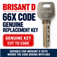 Brisant D 66X Genuine Replacement Key Cut to Code