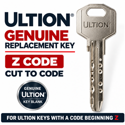 Ultion Z Code Genuine Replacement Key Cut to Code