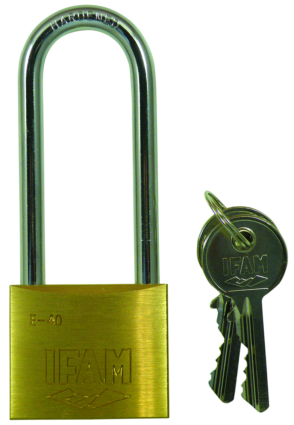 Ifam E Series Extra Long Shackle Padlock Keyed to differ