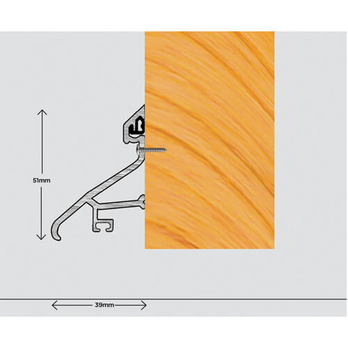 Exitex ERD Rain Deflector- External deflector strip suitable for UPVC and Timber doors