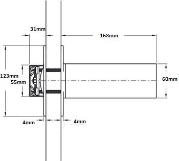 Perkomatic R85 Concealed Hydraulic Chain Door Closer