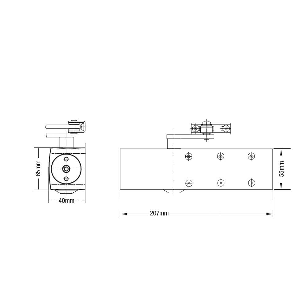 Eurospec AE2003 Size 2-4 Overhead Door Closer