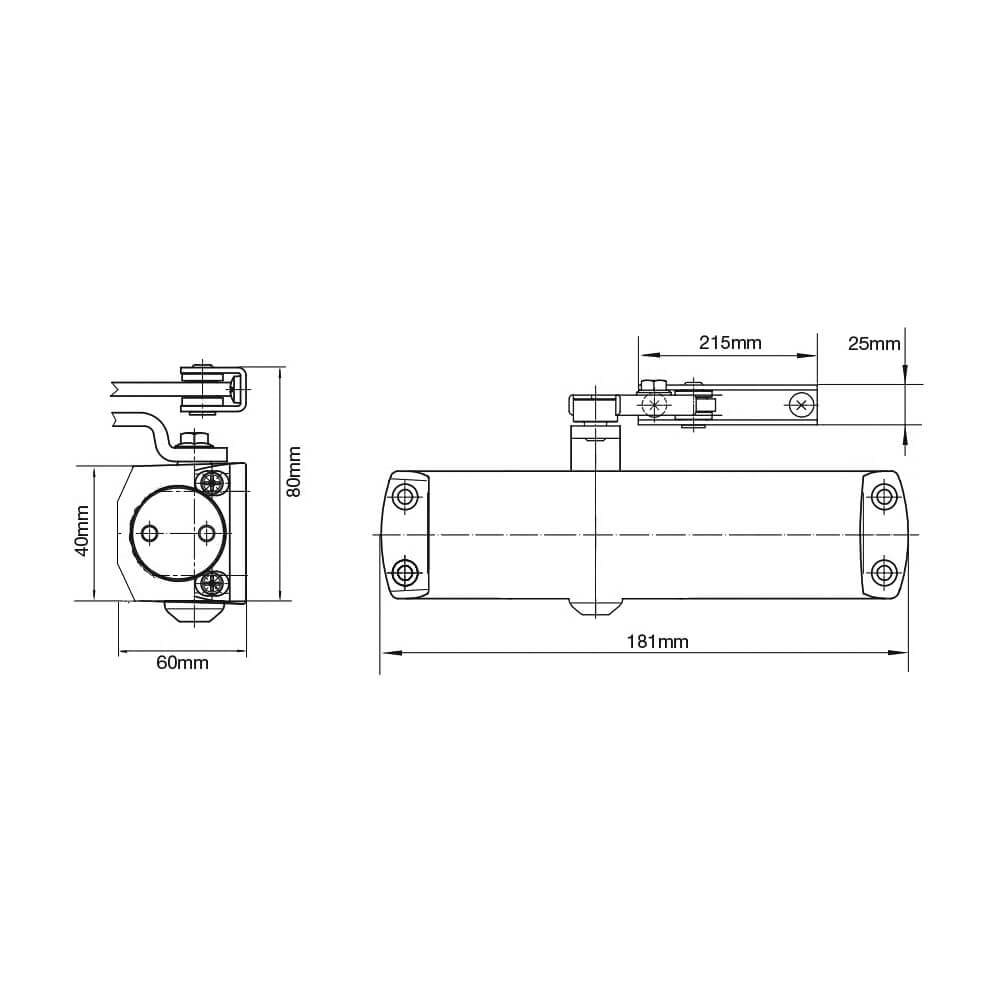 Briton NT121CE Size 3 Overhead Door Closer