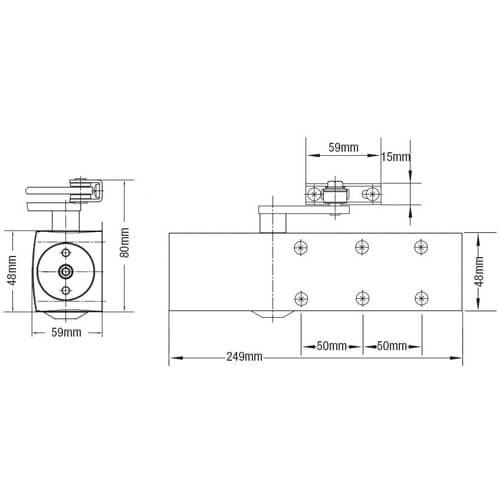 Briton 2003 Size 3 Overhead Door Closer