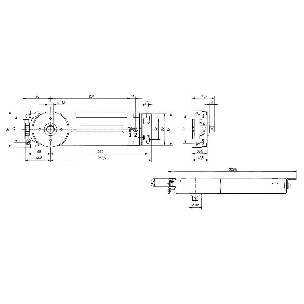 Dorma RTS85 Size 4 Transom Closer