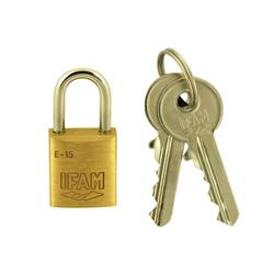 Ifam E Series 15mm Open Shackle Brass Padlock