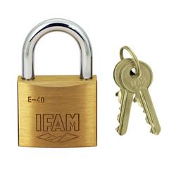 Ifam E Series 40mm Open Shackle Brass Padlock