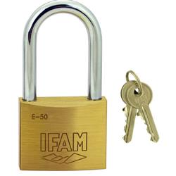 Ifam E Series 50mm Long Shackle Brass Padlock