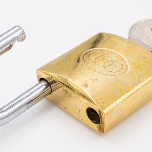 Tri Circle 25mm Open Shackle Brass Padlock