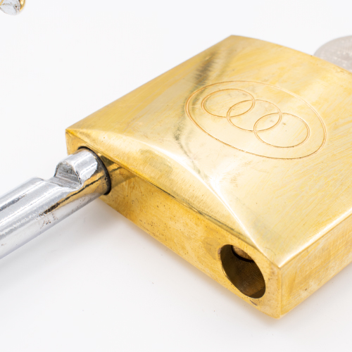 Tri Circle 50mm Open Shackle Brass Padlock