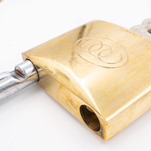 Tri Circle 60mm Open Shackle Brass Padlock