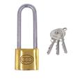 Tri Circle 38mm Long Shackle Brass Padlock