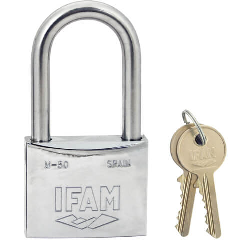 Ifam M50 50mm Marine Padlock - Long Shackle