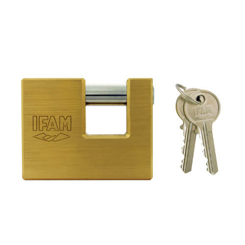 Ifam U Series Brass Shutter Padlock