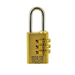 Ifam 20mm Open Shackle Combination Brass Luggage Padlock