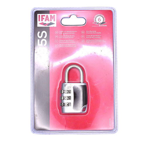 Ifam 34mm Combination Luggage Padlock