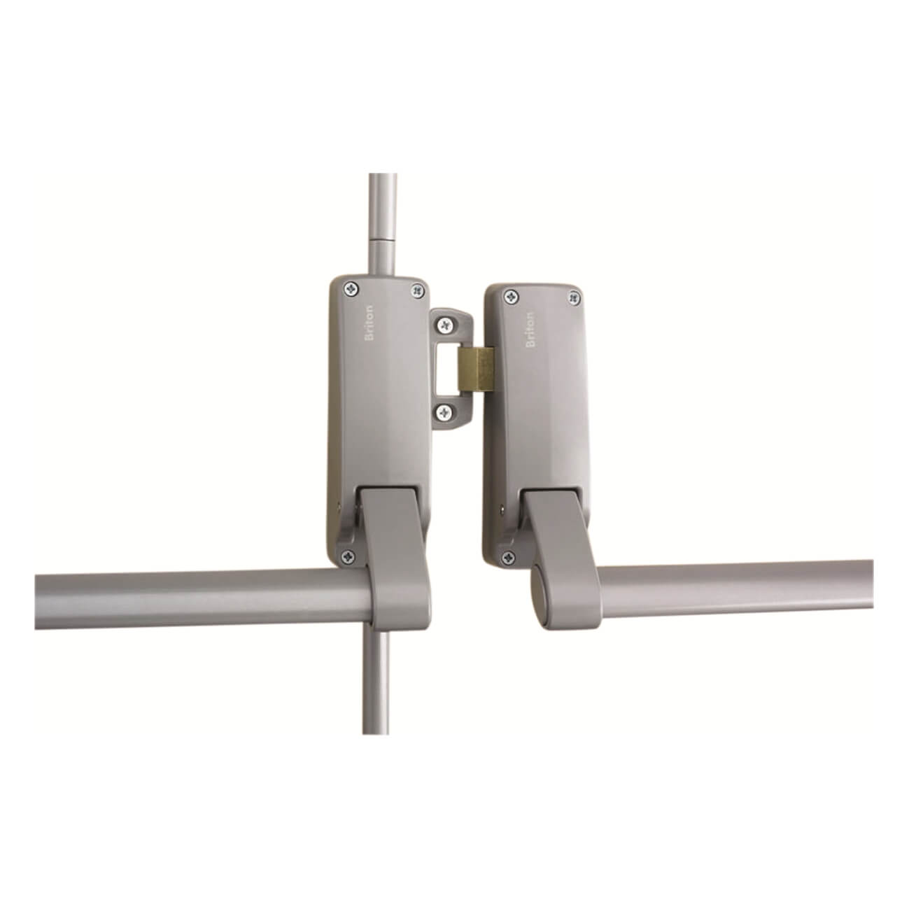 Briton 377 Three Point EN1125 Double Rebated Push Bar Set - For Wooden Panic Exit Doors