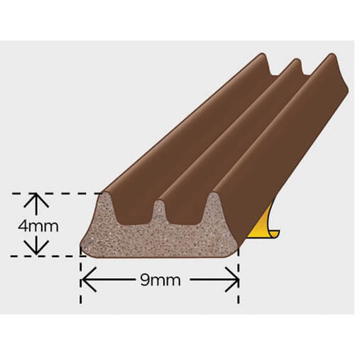 Exitex E Strip Self Adhesive EPDM Rubber