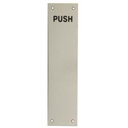 Screen Printed 'PUSH' Finger Plate