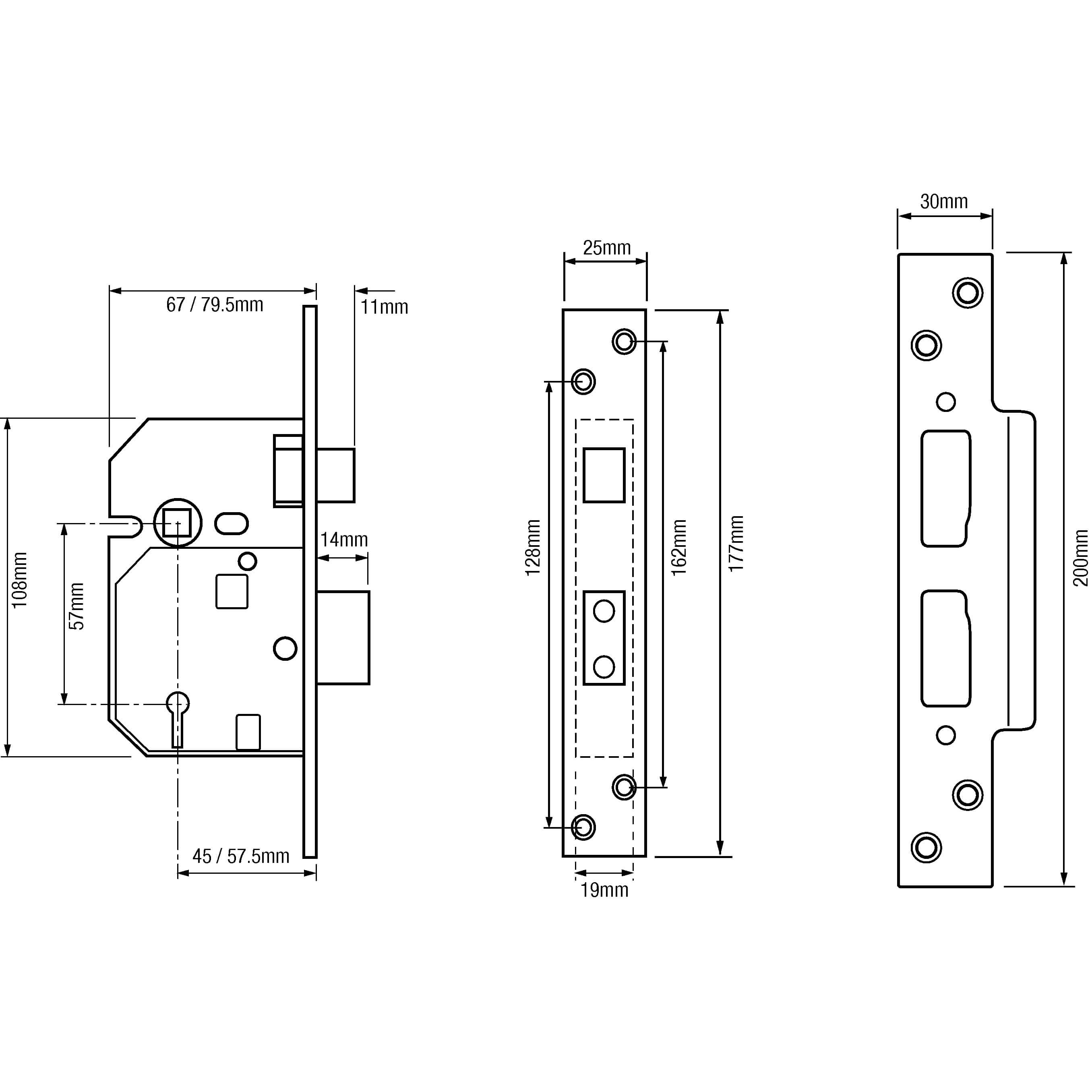 Union 2234E British Standard 5 Lever Mortice Sashlock