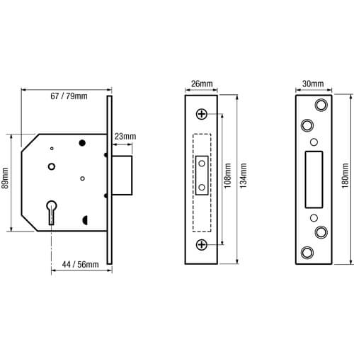 ERA Classic British Standard 3621:2007 Mortice Deadlock
