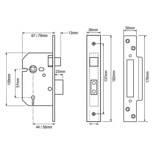 ERA Fortress British Standard 3621:2007 Mortice Sashlock