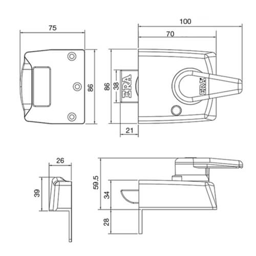 ERA 1530 BS8621:2007 High Security Keyless Escape Nightlatch