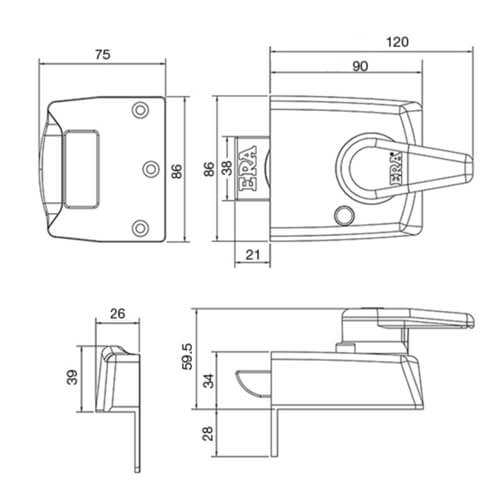 ERA 1730 BS8621:2007 High Security Keyless Escape Nightlatch