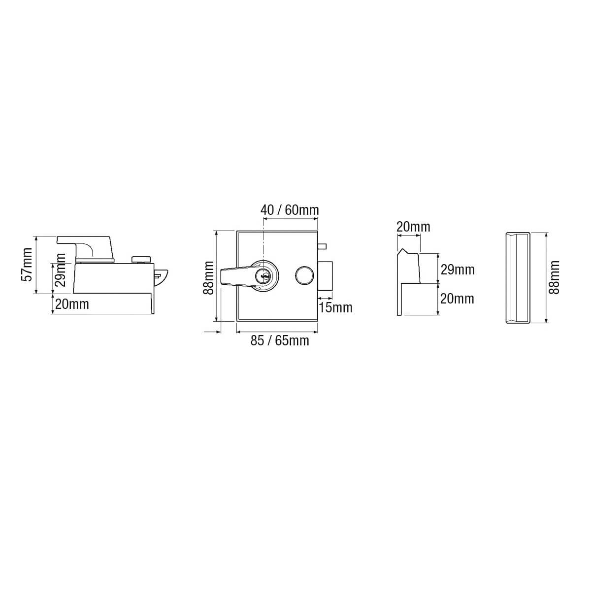 Union 1098 Auto Deadlocking Nightlatch