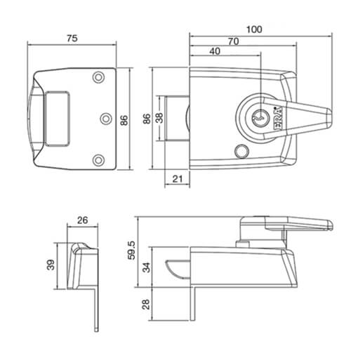 ERA 183 Double Locking Nightlatches 40mm