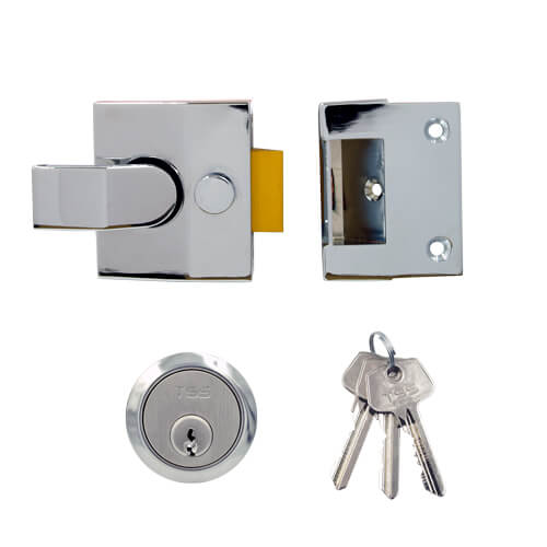 TSS 6 Pin Modern Deadlocking Nightlatch 40mm
