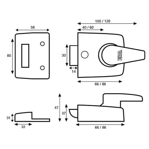 ERA 1630 Deadlocking Nightlatch