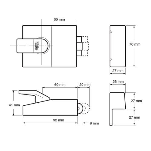 Yale 81 Rollerbolt Nightlatch