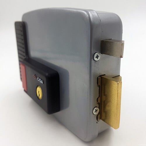 Cisa 11630 Electric Nightlatch Rim Lock With Hold Back for Timber Doors