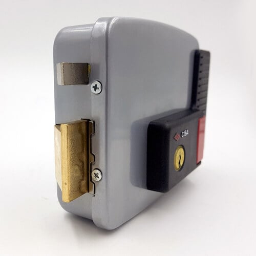 Cisa 11630 Electric Nightlatch Rim Lock With Hold Back for Timber Doors