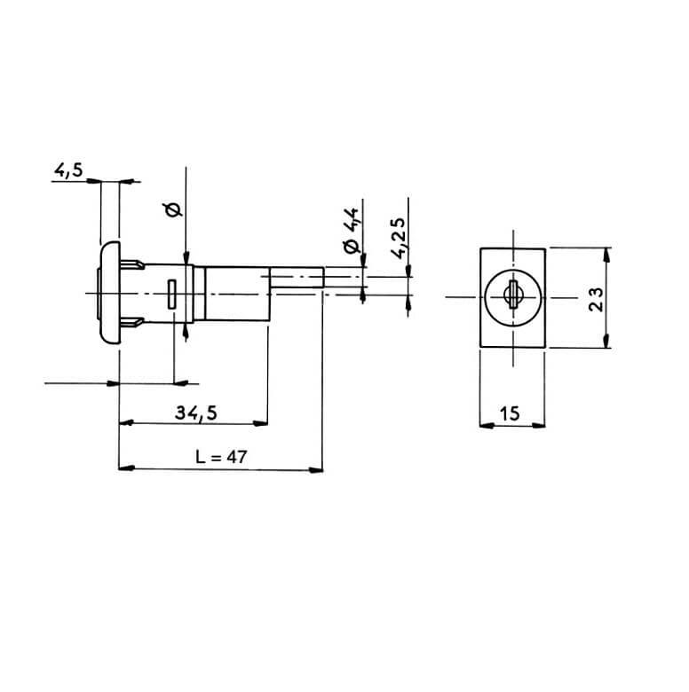 Ronis 12200 Pedestal Drawer Lock