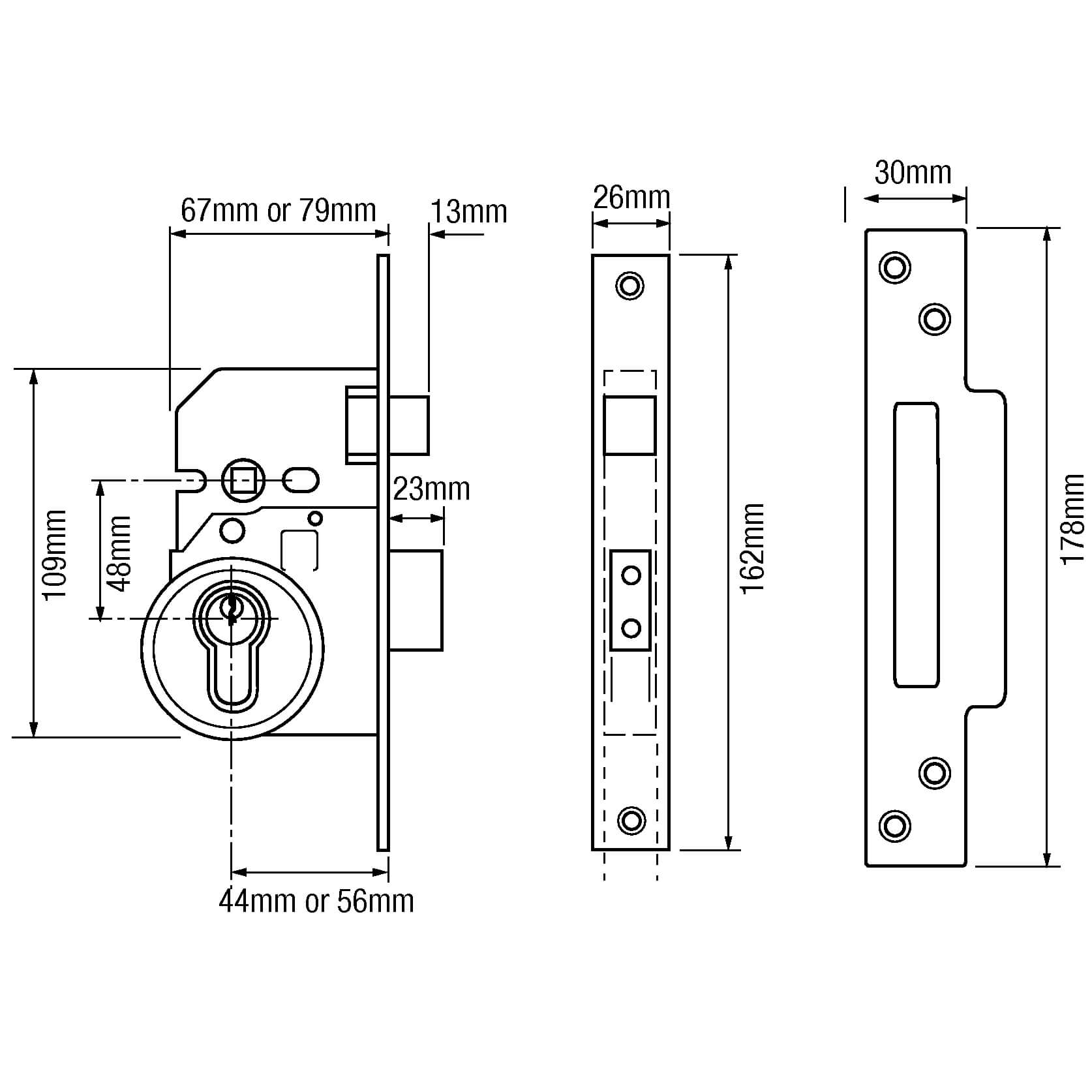 Era 264 Euro Mortice Sashlock Complete Lockset