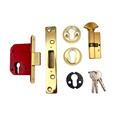 Era 233 British Standard Euro Mortice Deadlock Kit Complete With Euro Key & Turn Cylinder 