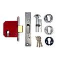 Era 233 British Standard Euro Mortice Deadlock Kit Complete With Euro Key & Turn Cylinder 