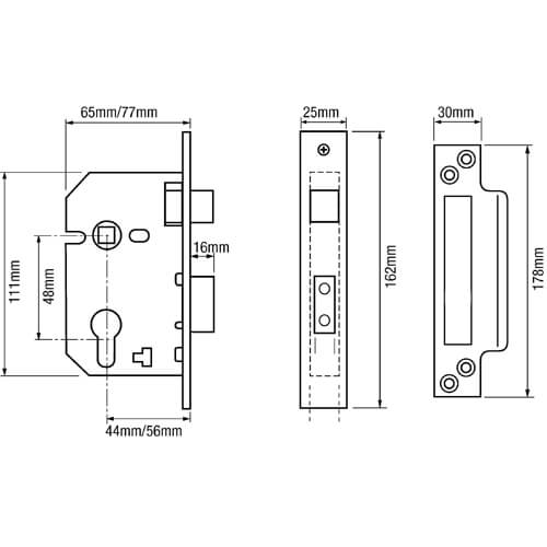 Era 226 Profit Euro Mortice Sashlock