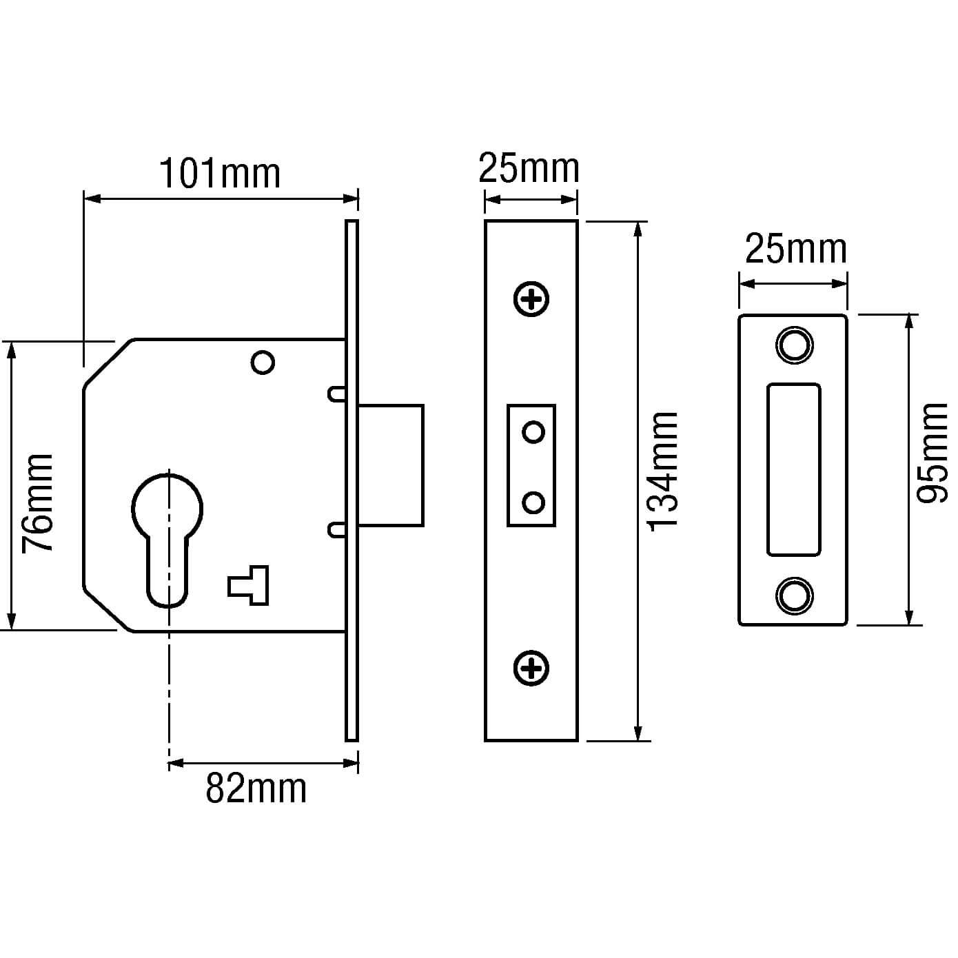 Imperial G7004 Euro Mortice Deadlock