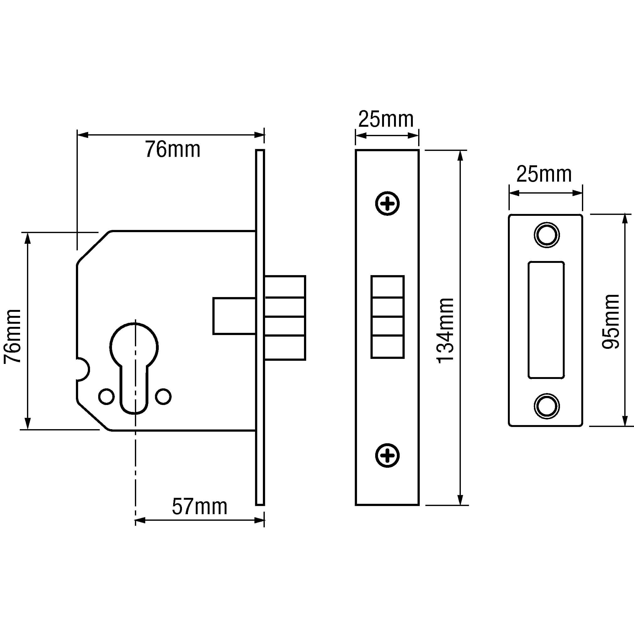 Imperial G7006 Euro Sliding Mortice Clawbolt 