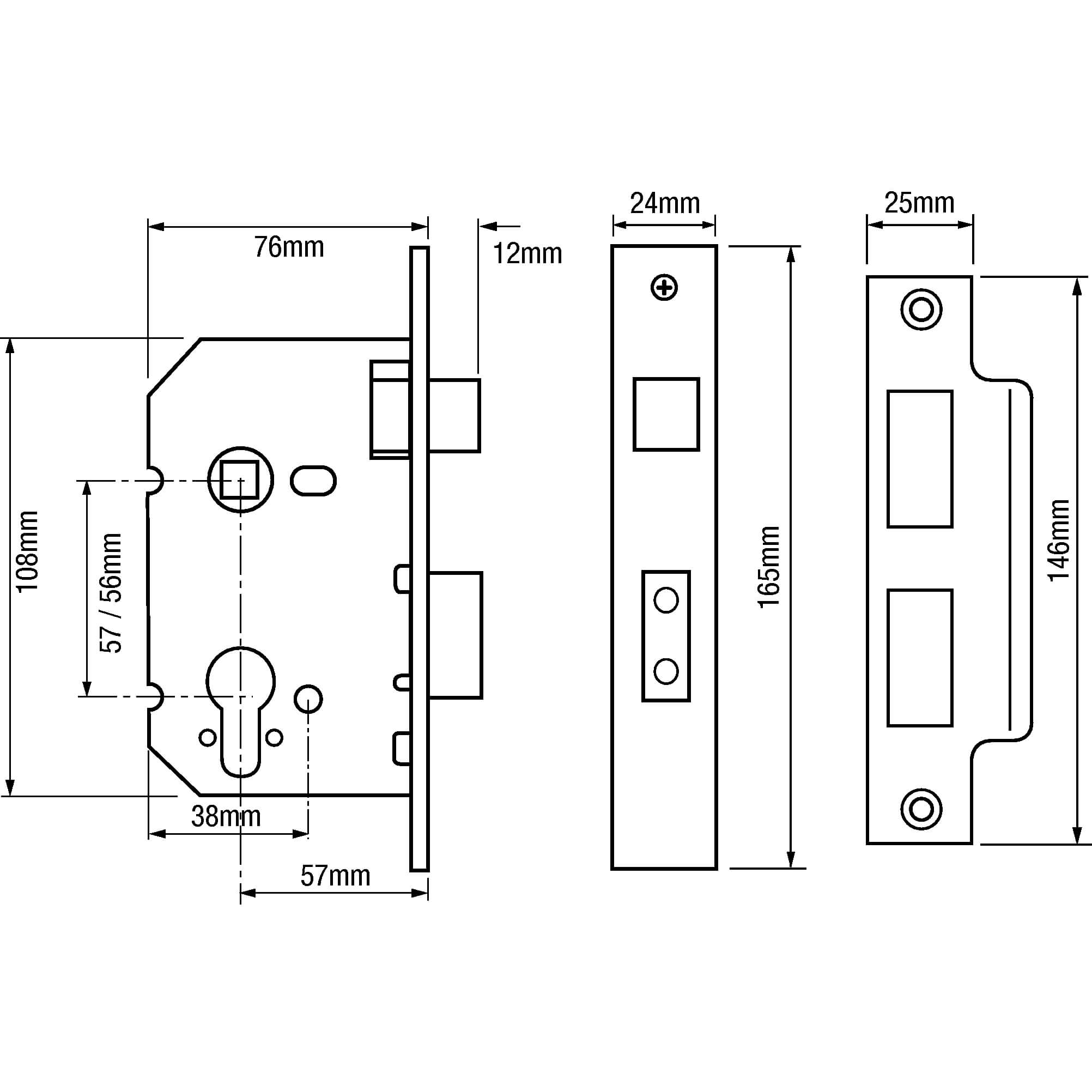 Briton 5220 Dual Profile Mortice Sashlock