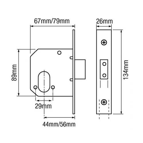 Era 223/323 Dual Profile Mortice Deadlock